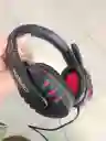 Audifonos Con Cable Diadema Negra Con Roja Komc