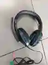 Audifonos Con Cable Diadema Negra Con Azul Komc