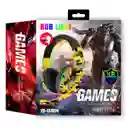 Audifonos Con Cable Diadema Militar Amarilla Games