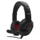 Audifonos Con Cable Diadema Negra Con Roja Komc C