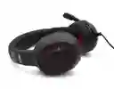 Audifonos Con Cable Diadema Negra Con Roja Komc C