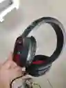 Audifonos Con Cable Diadema Negra Con Roja Komc C
