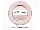 Plato De Carga O Plato Base 33 Cms Oro Rosa
