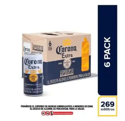 Cerveza Corona Extra 269 Ml X6 Unds