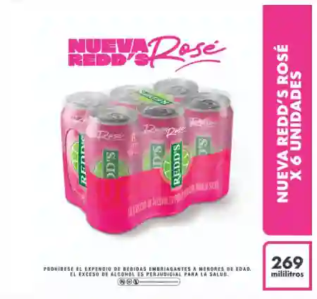 Cerveza Redd´s Rose Lata 269ml X6