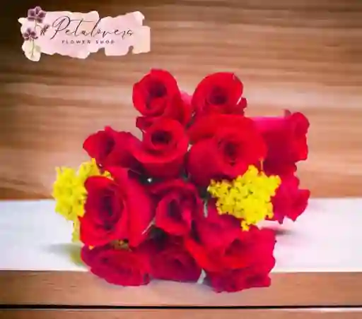Flores Rosas Arreglo 12 Rosas Rojas