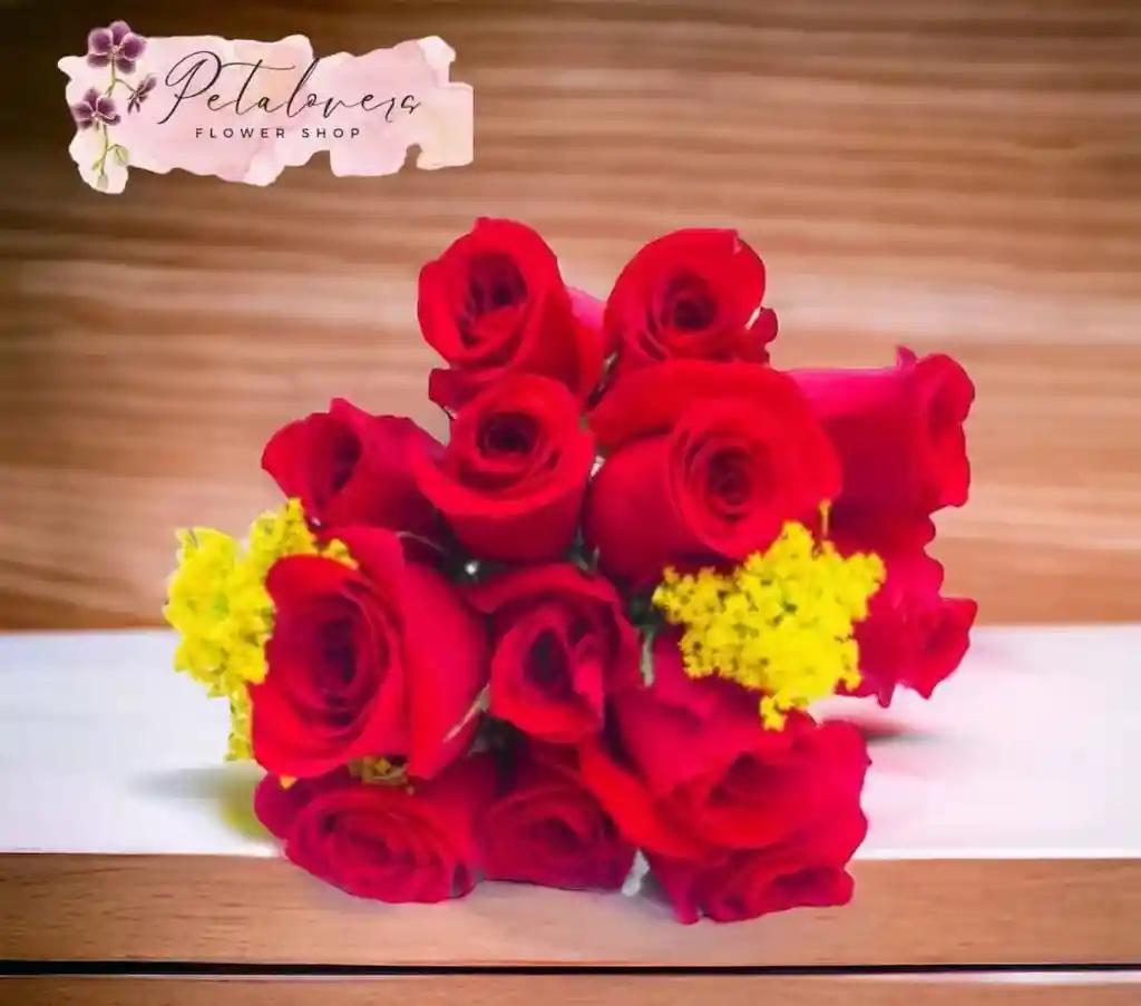 Flores Rosas Arreglo 12 Rosas Rojas