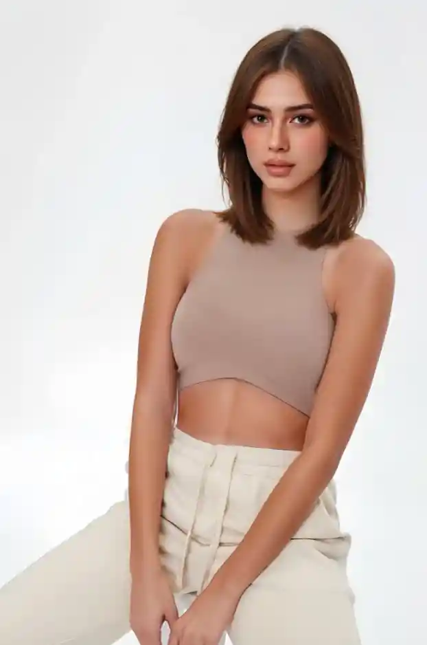 Crop Top Lana Cocoa Talla S/mnica