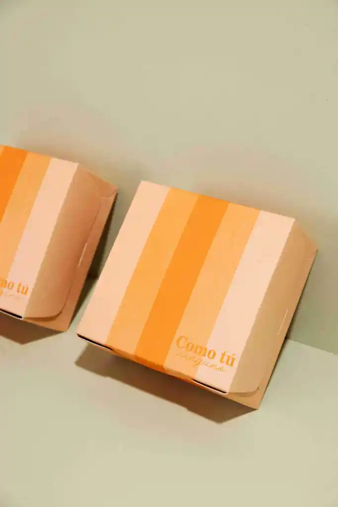 Caja Solapa Naranja 10x10x5 Cm