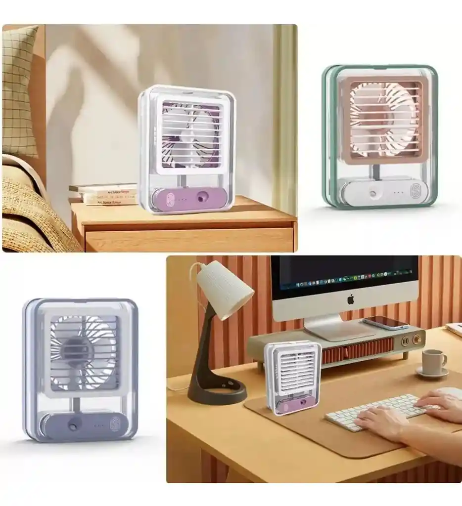 Ventilador Con Aire Acondicionado Portátil Led De 600 Ml
