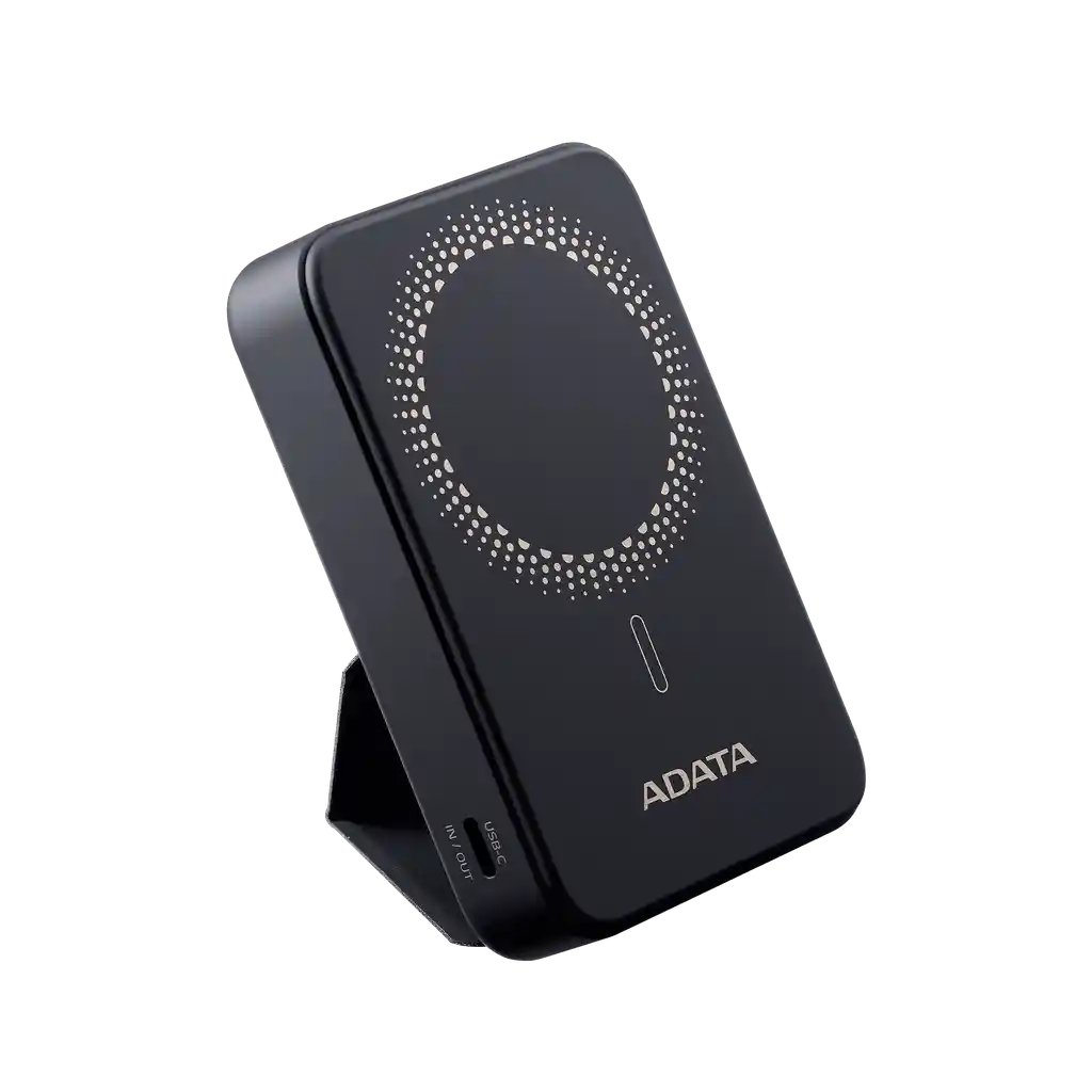 Adata R050, Power Bank 5000mah, Carga Inalámbrica Magnética Color Negro