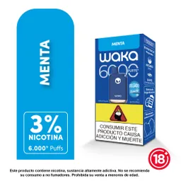 Vape Waka Menta 6000 Puffs 3%