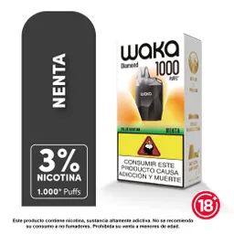 Vape Waka Menta 1000 Puffs 3%