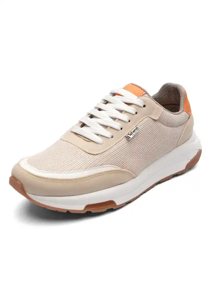 Tenis Hombre Beige-naranja Talla 38 Tellenzi F-2945