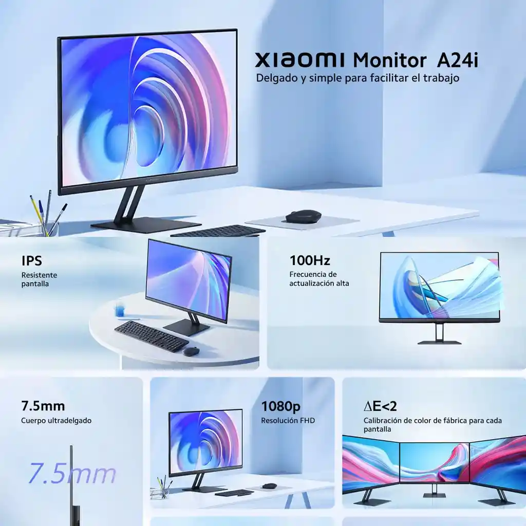 Monitor Xiaomi A24i Pantalla Ips 75mm Full Hd 1080p 100hz
