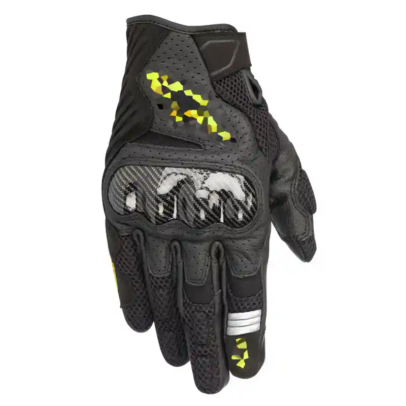 Guantes Cuero Moto Proteccion Carbono Alp Smx Termico Tactil