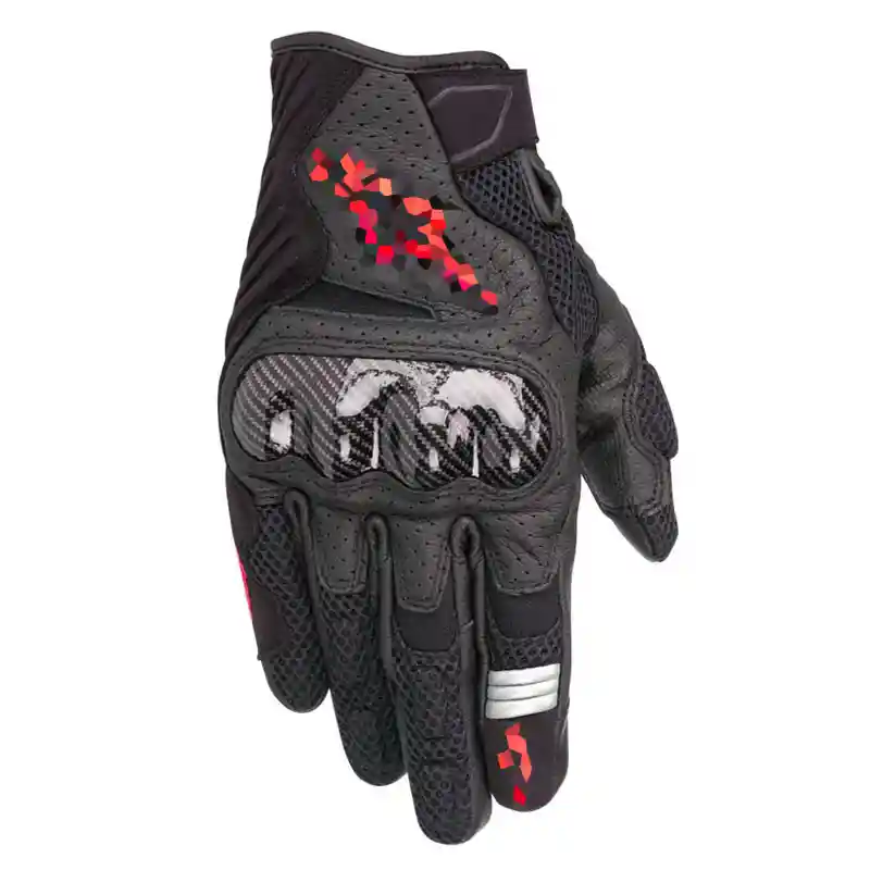 Guantes Cuero Moto Proteccion Carbono Alp Smx Termico Tactil