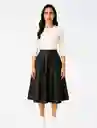 Falda Para Mujer Negro Fluida - The Parachute Negro U