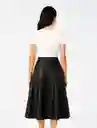 Falda Para Mujer Negro Fluida - The Parachute Negro U