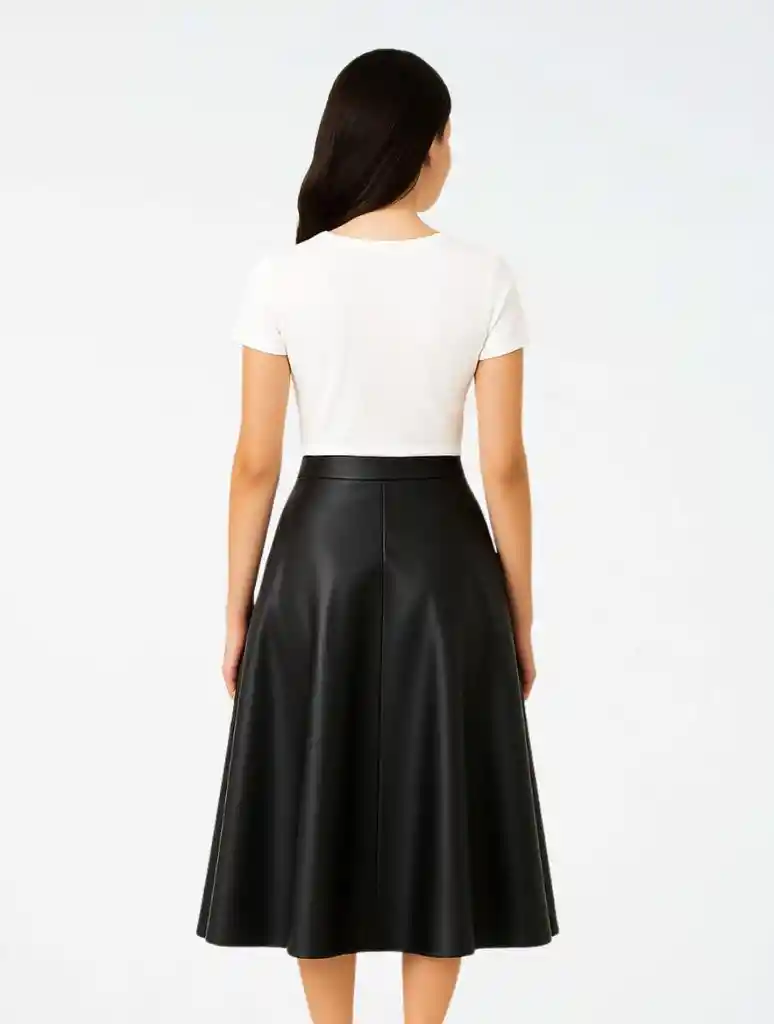 Falda Para Mujer Negro Fluida - The Parachute Negro U