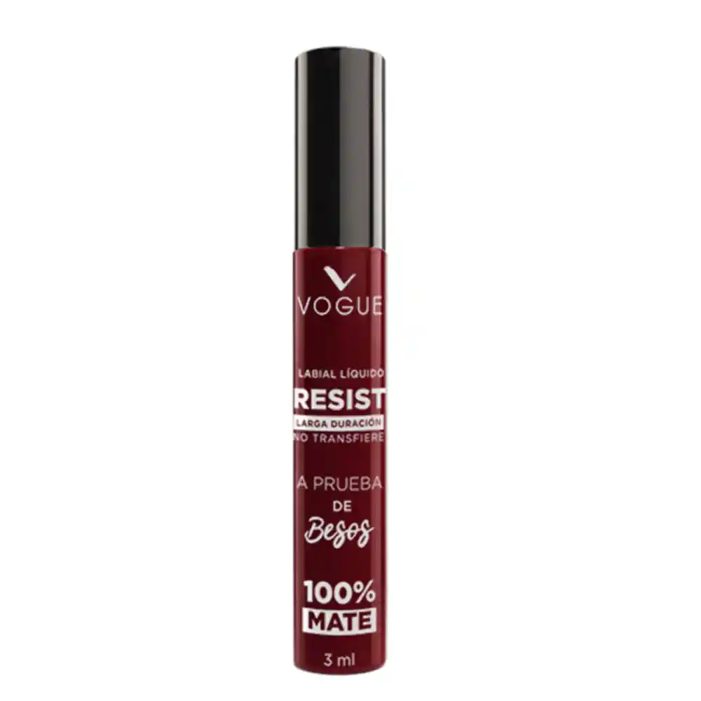 Labial Líquido Vogue A Prueba De Besos Valiente 3ml