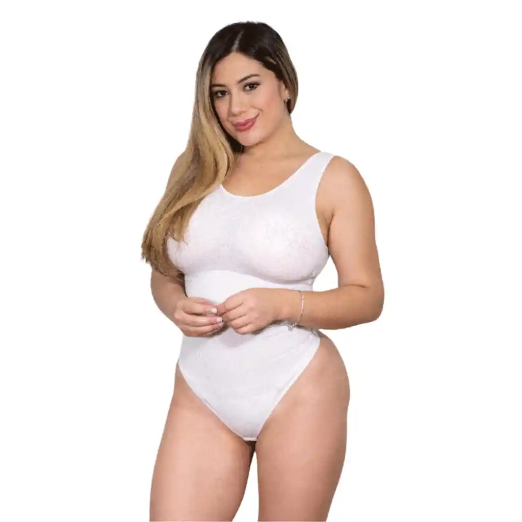 4001-body Moldeador Control Abdomen De Uso Exterior Color:blanco Talla:lxl