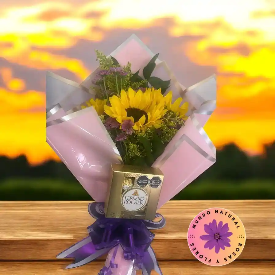 Flores 3 Girasoles + Ferrero X4