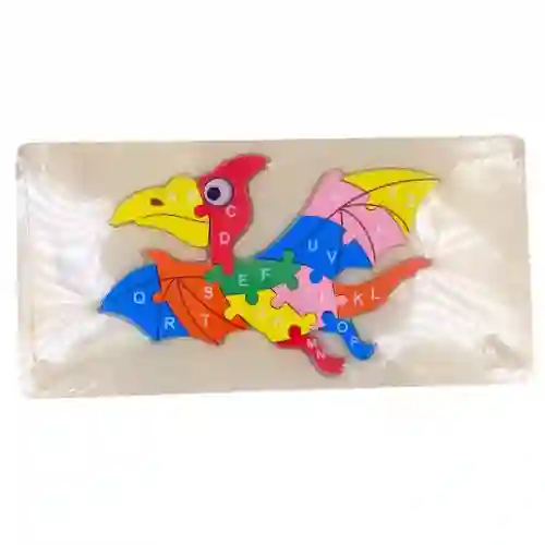 Rompecabezas Didactico - Pteranodon Abecedario, Mediano