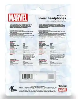 Audífonos Xtech Alámbricos Edición Especial Capitana Marvel