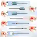 Kit De Brocas Puntas Fresa Acero Tungsteno Drill Pulidor Uña
