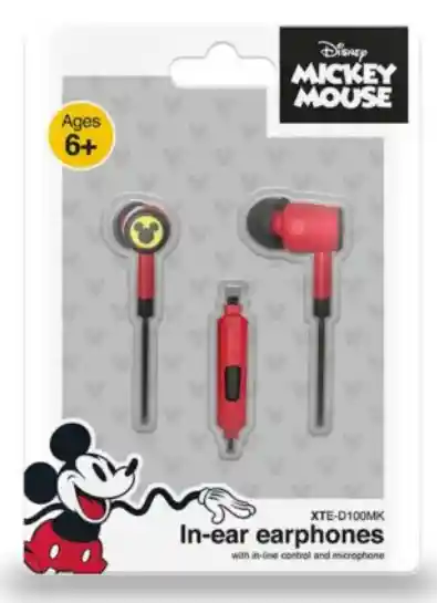 Audifonos Xtech Disney Mickey Mouse Rojo