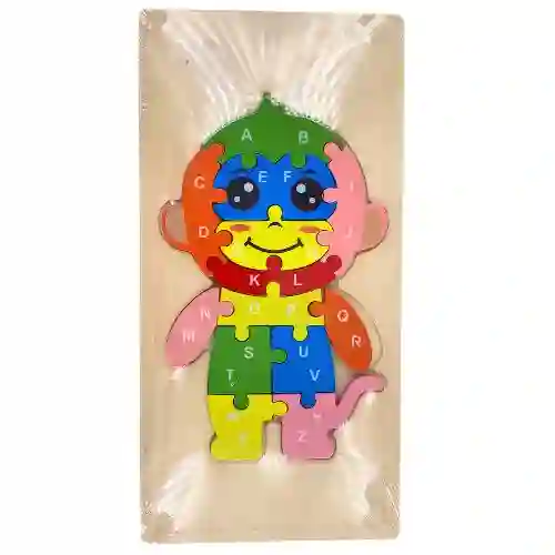 Rompecabezas Didactico - Mono Abecedario, Mediano