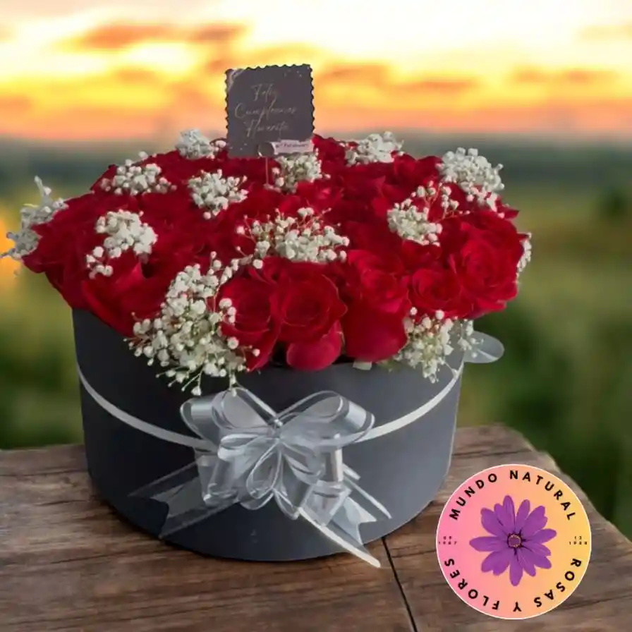 Flores Caja Premium Con 60 Rosas Roja
