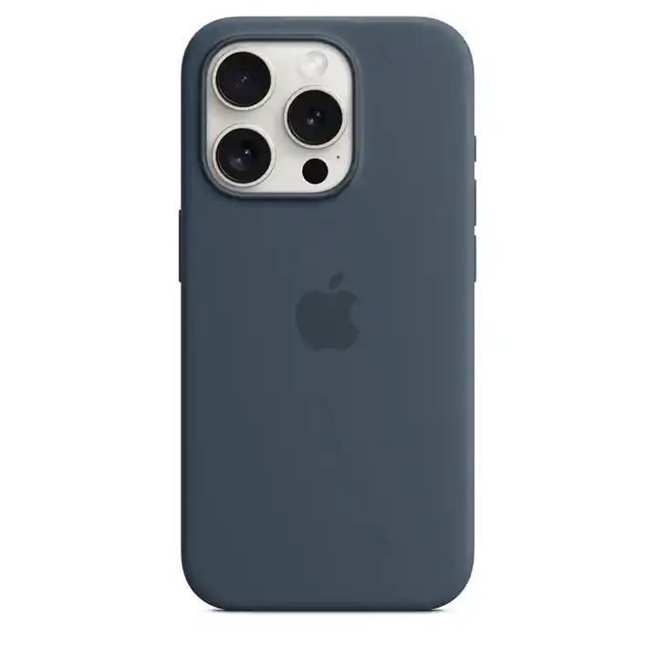 Silicon Case Iphone 15 Pro Azul Oscuro