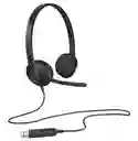 Auriculares Logitech H340, Usb Micrófono Con Supresión Ruido