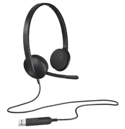 Auriculares Logitech H340, Usb Micrófono Con Supresión Ruido