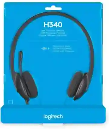 Auriculares Logitech H340, Usb Micrófono Con Supresión Ruido