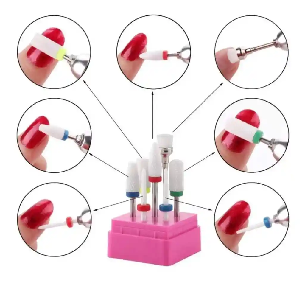Puntas Ceramica De Drill De Uñas Broca Fresa Pulidor