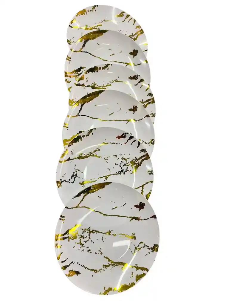 Plato 26 Cms Plástico Marmolizado