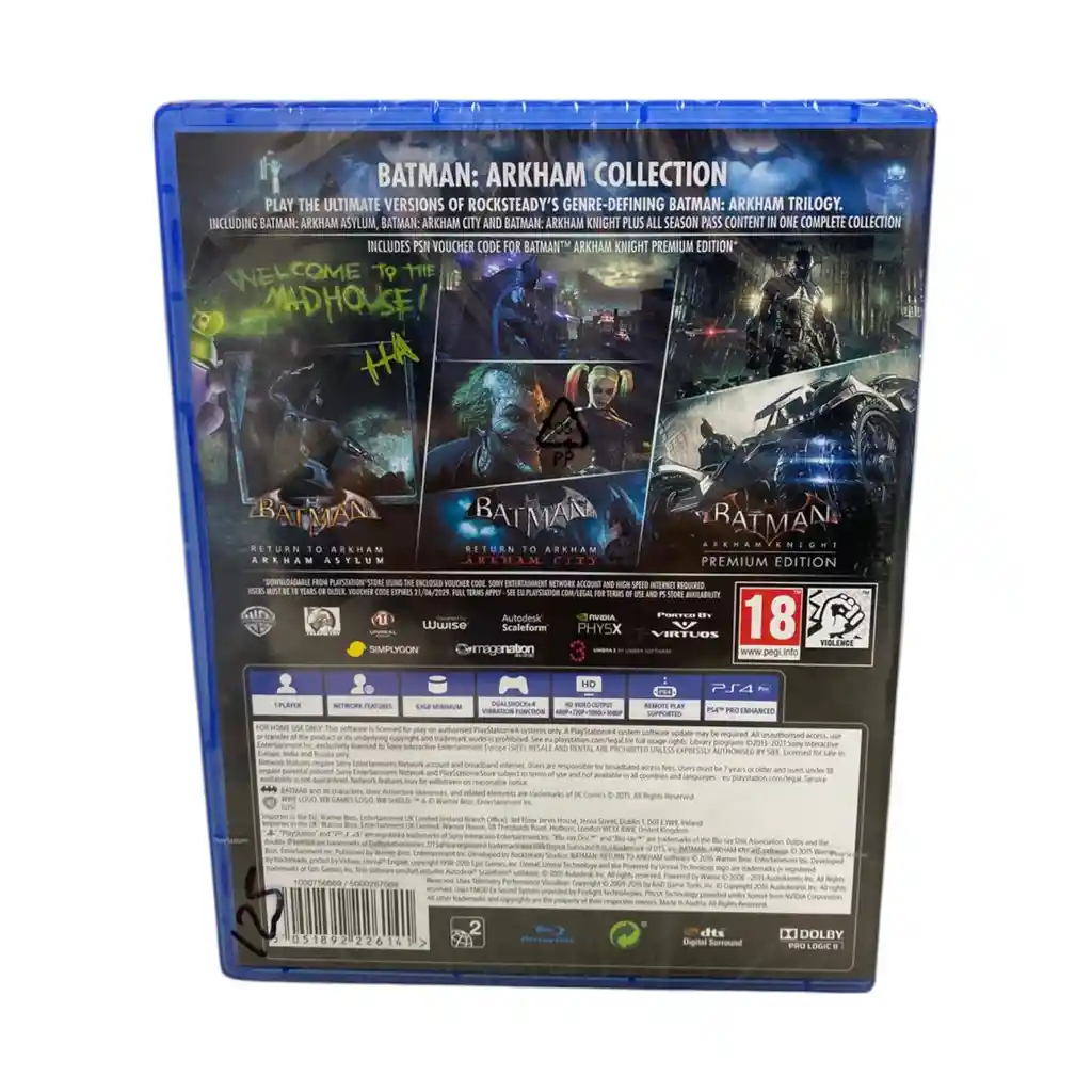 Batman: Arkham Collection Para Ps4 Fisico Version Europea