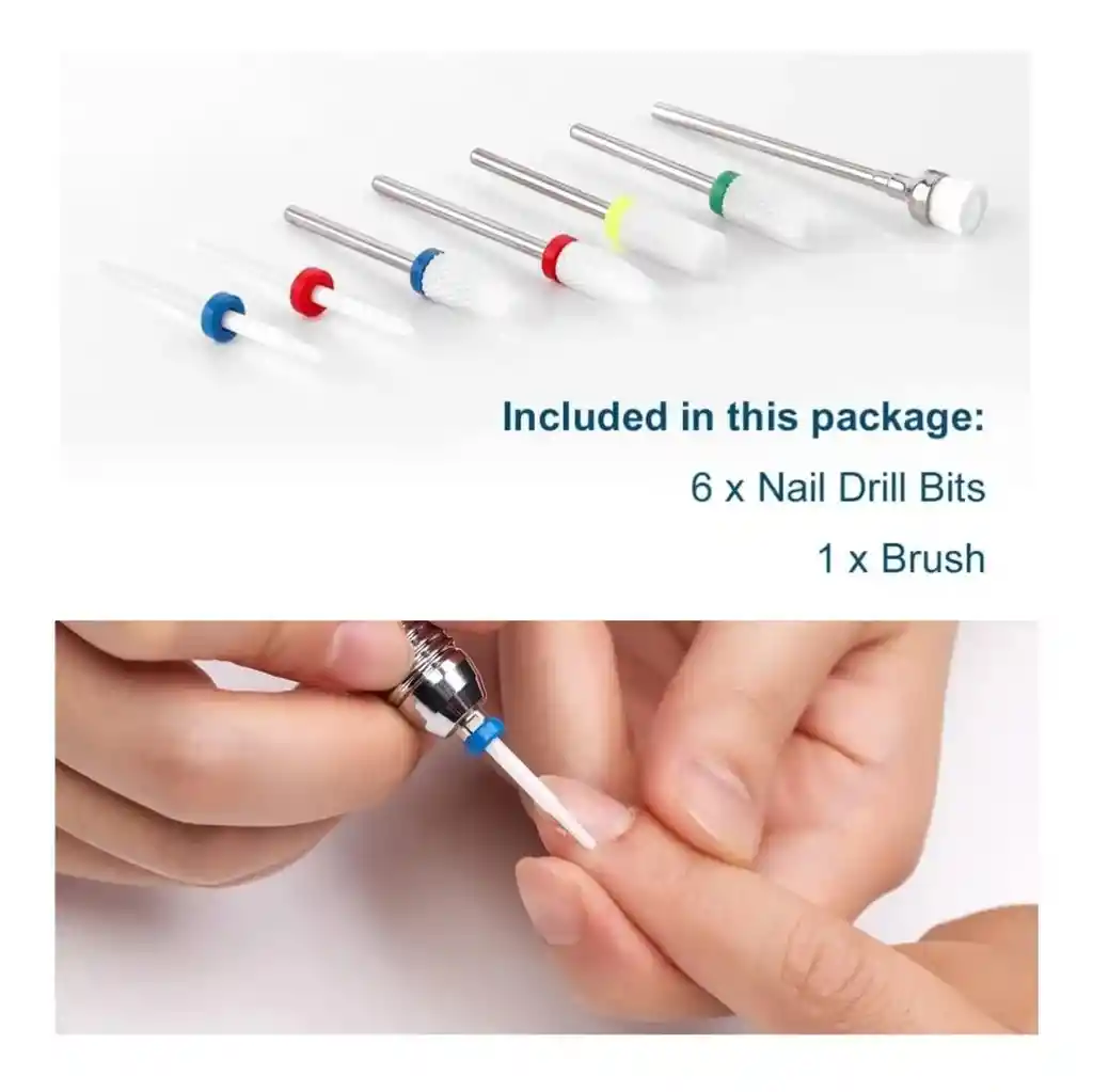Puntas Ceramica De Drill De Uñas Broca Fresa Pulidor