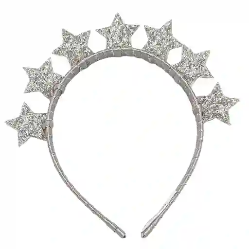Diadema Estrellas Plateadas