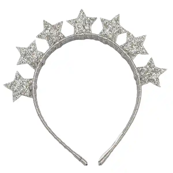 Diadema Estrellas Plateadas