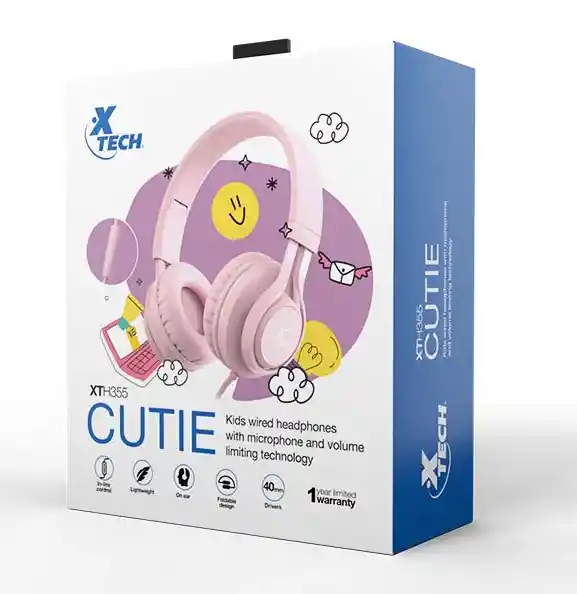 Auriculares Alámbricos Para Niños Con Micrófono Y Tecnología De Limitación De Volumen