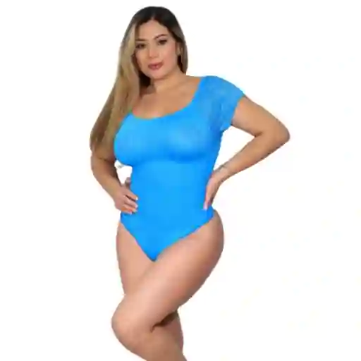 4009-body Moldeador Con Mangas Control Abdomen Color:turquesa Talla:lxl