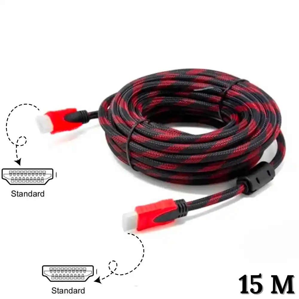 Cable Hdmi A Hdmi 15 Metros Doble Filtro Alta Fidelidad Hdmi