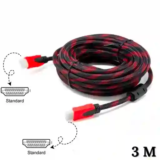 Cable Hdmi A Hdmi 3 Metros Doble Filtro Alta Fidelidad Hdmi