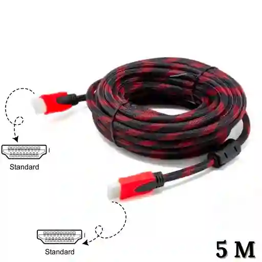 Cable Hdmi A Hdmi 5 Metros Doble Filtro Alta Fidelidad Hdmi