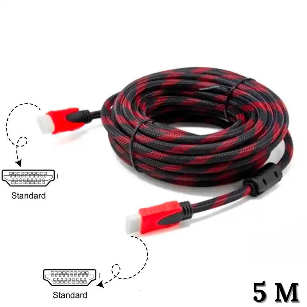 Cable Hdmi A Hdmi 5 Metros Doble Filtro Alta Fidelidad Hdmi