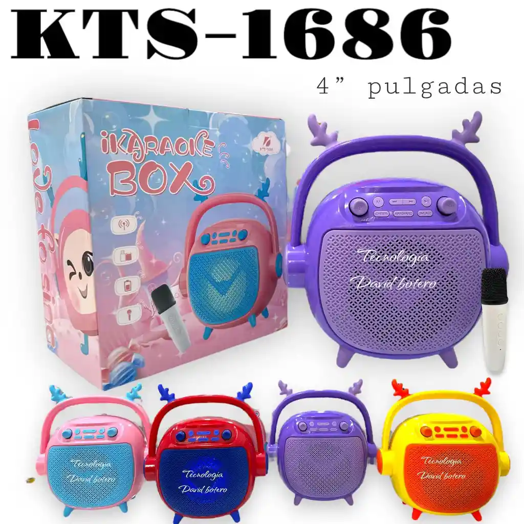 Parlante Kts 1686 Karaoke Box Para Niños
